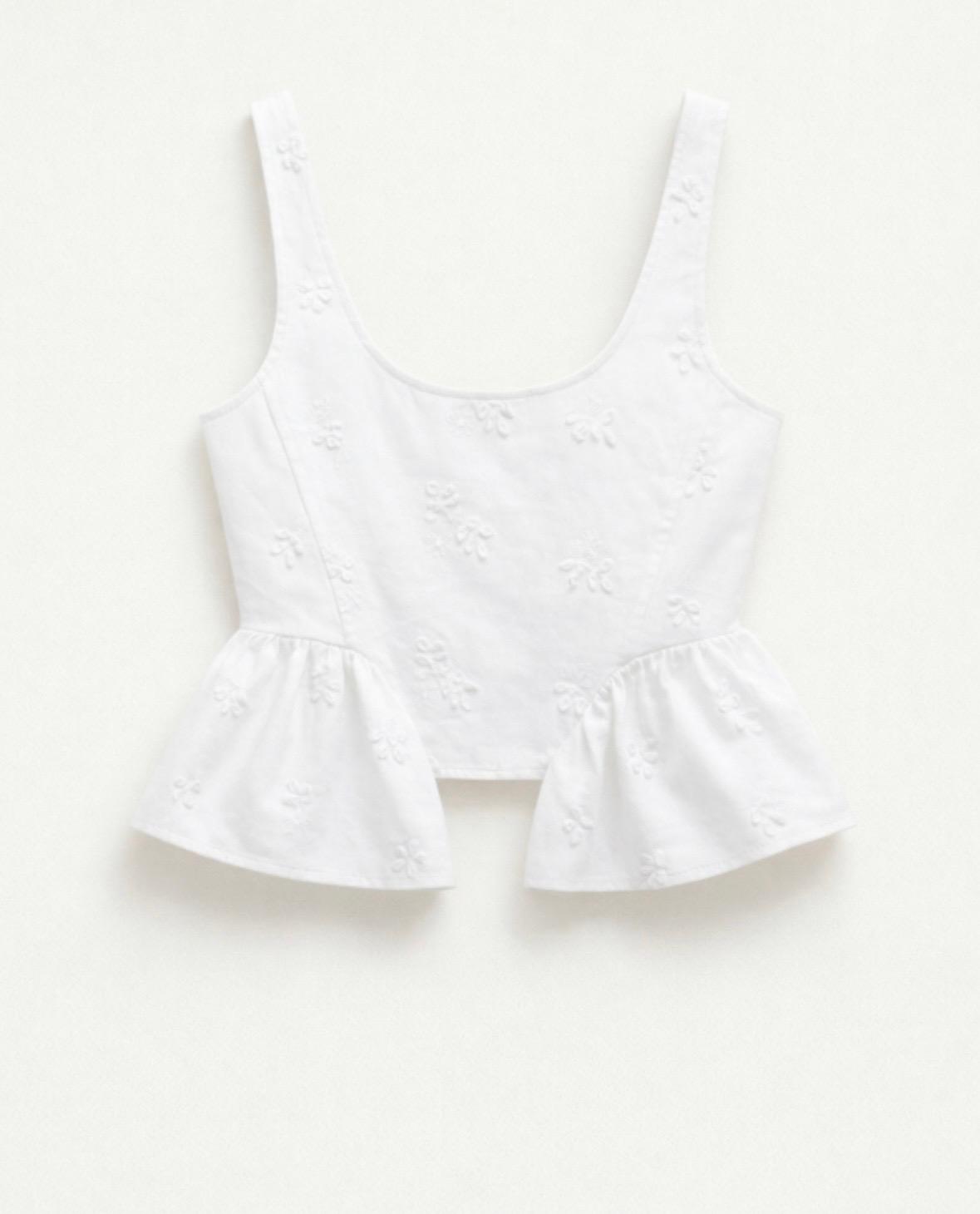TOP A CORSETTO BIANCO