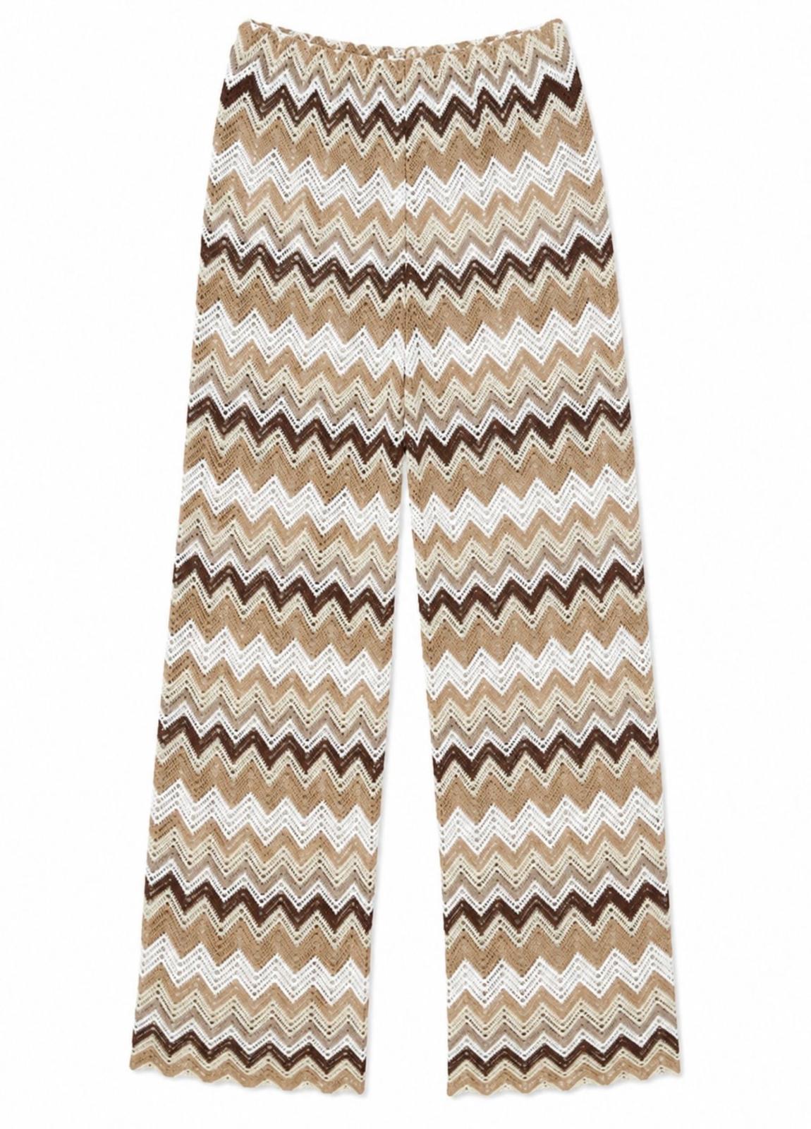 pantalone in maglia traforata