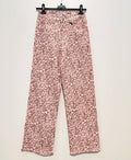 jeans wide leg animalier rosa 100% COTONE