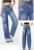 JEANS LUNGO CON STRAPPI