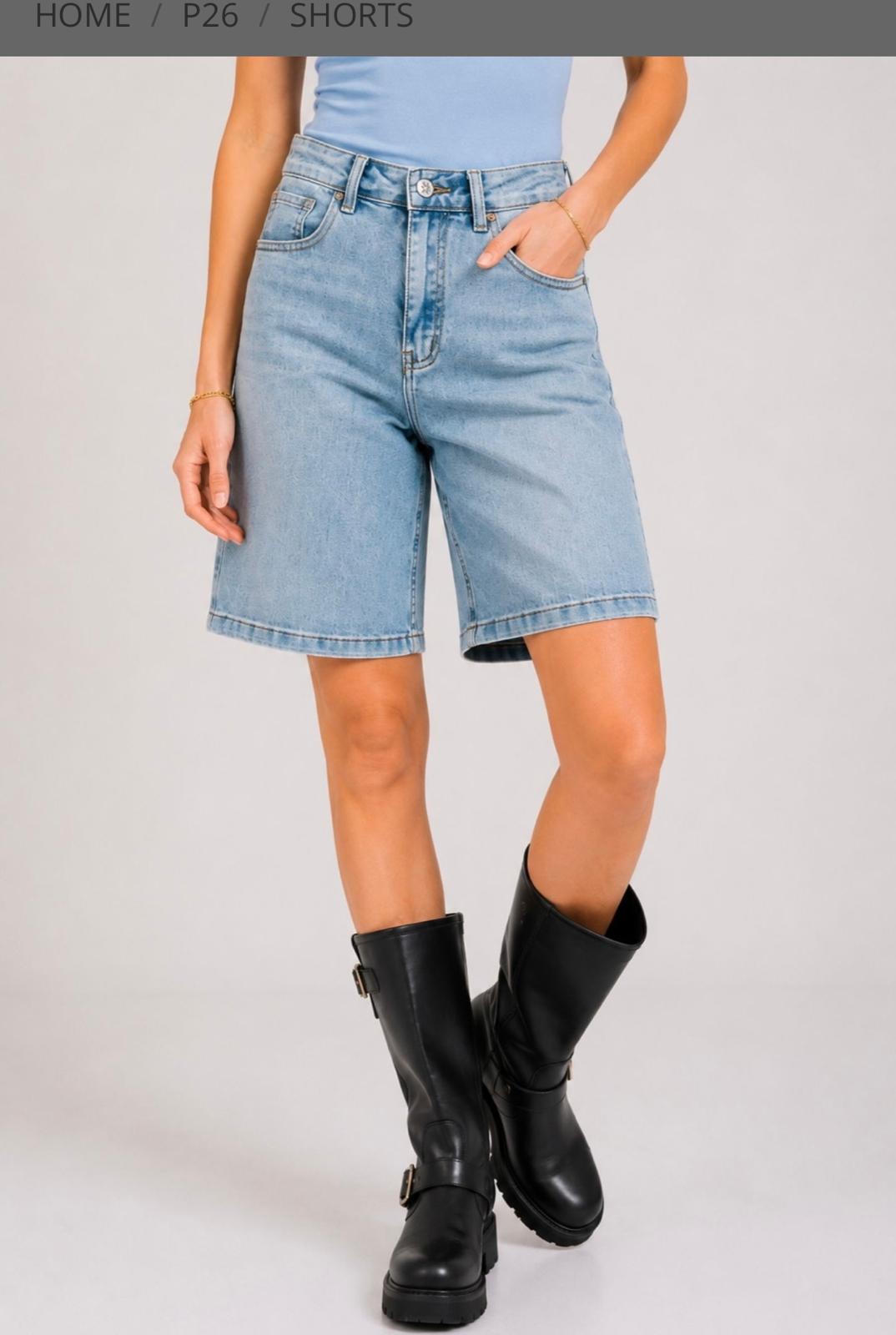 Bermuda jeans chiaro